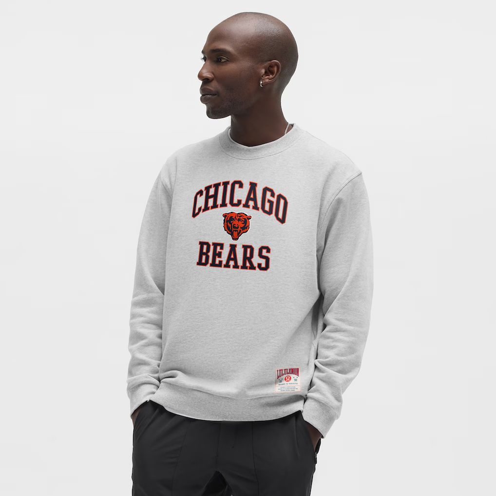 Men 2026 NFL Chicago Bears grey round-neck sweatshirt style 01